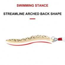 Topline Tackle 1pc Spoon Shaped Lure, 7g/10g Metal Spoon Hard Bait Fishing Swivel Lure Metal Lure Feather Hook Fishing Tackle