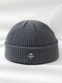 1 pieza Gorro de punto fino, suave y cómodo para otoño/invierno, adecuado para uso casual al aire libre, ideal para combinar con atuendos de otoño y como regalo