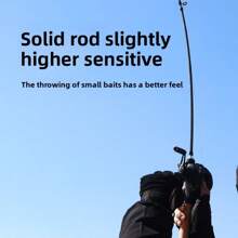 1,8 m/5,91 pies Caña de pescar de aleación de aluminio ligera - Caña ultraligera sólida para micro señuelos, caña de lanzamiento UL suave, duradera y ligera para agua dulce y salada, regalo ideal para Navidad, Día del Padre, cumpleaños - Caña de pescar con señuelos asequible, mango ergonómico, material compuesto duradero