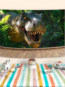 1PC Polyester Backdrop, 2D Dinosaur Design,Dino World Polyester Backdrop - 2D Stegosaurus & Volcano Design For Grand Openings, School Plays & Jurassic Parties - No Power Needed All-Weather Event Banner (75x110 Inch) Meteor Shower, Galaxy Print, Astronaut Suit, Jungle Vines, Tropical Birds, Waterfall Mist, Coral Glow,