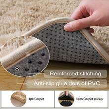 WISH TREE 8x10 Area Rugs For Living Room, Fluffy Shaggy Rug Soft Carpets, Big Rugs For Bedroom Dorm Home Decor Aesthetic Light Tan - 駝色 - 查看 11