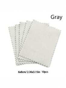 10/30/50片装珠宝抛光布 - 金色和银色，防氧化，适用于戒指、项链、手链、银器清洁和护理