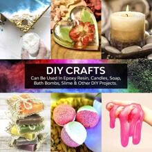 Dofuny 12瓶霓虹珍珠云母粉树脂颜料 DIY环氧树脂染料 珠宝制作 化妆品原料 天然云母矿物粉 DIY树脂艺术项目粉 - 12色一套 - 查看 4