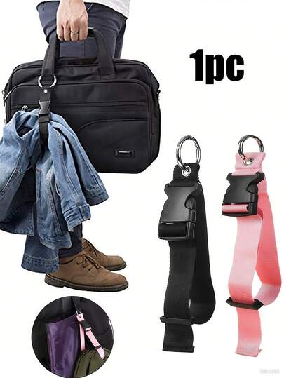 1 pieza Correa antirrobo para equipaje, Soporte multiusos, Clip para bolso y bolsa para transportar ropa, botellas y bolsas, para conectar el equipaje y dejar las manos libres, para mujeres y hombres