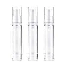BlingKingdom 3pcs Empty Airless Pump Bottle Refillable Clear Travel Lotion Pump Containers Vacuum Cosmetic Container Vacuum Press Pump Bottles For DIY Foundation Gel Essence Moisturiser 10Ml
