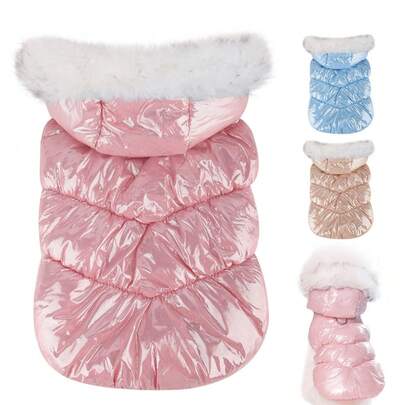秋冬狗狗连帽外套，适合小型犬、贵宾犬和法国斗牛犬的保暖外套