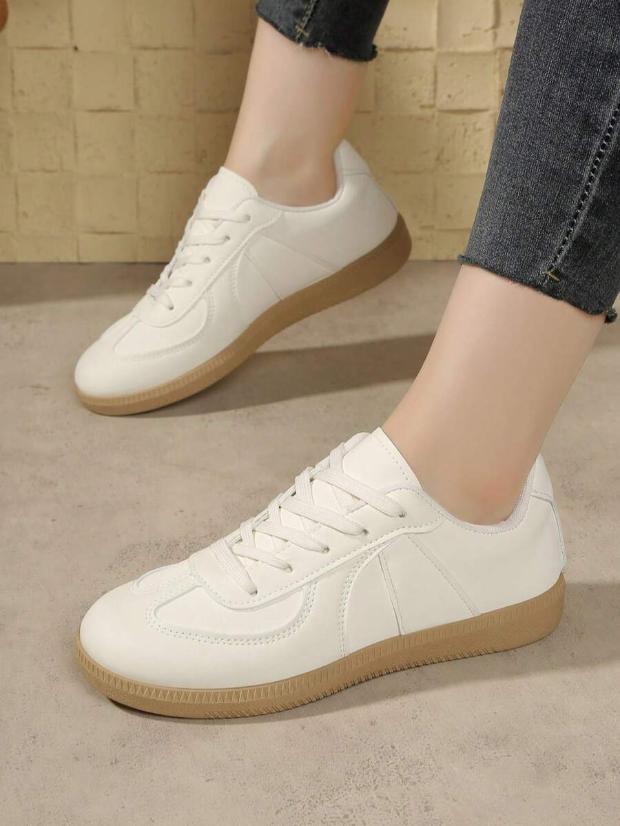 أحذية كاجوال متعددة الوظائف للنساء، أحذية رياضية كاجوال بنعل مطاطي مقاوم للانزلاق، بتصميم كتل لونية باللونين الأسود والخاكي، مناسبة للاستخدام اليومي، مقاس 36-41، عصرية