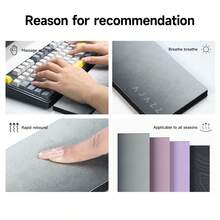 NACODEX AJAZZ BLOCK98 klassische quadratische Handauflage aus Flanellmaterial, hautfreundlich, weicher Boden, hexagonal, rutschfest, schnelle Rückfederung