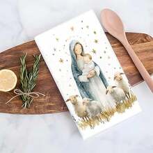 1set/2pcs/100pcs Christmas Pattern Kitchen Towels And Dish Towels, Suitable For Restaurant, Kitchen, Bathroom Interior Decoration, Party Decoration, Can Be Given As Holiday Gifts