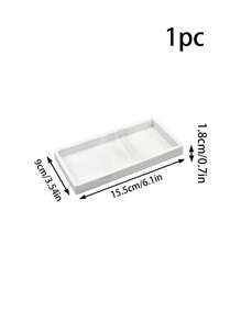 2 件白色大理石硅胶浴室托盘装饰性矩形储物托盘，浴室托盘，客厅，浴室和装饰性户外托盘，易于清洁存储，有效整理物品 - 彩色 - 查看 11