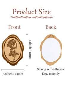 10/30/50/100 Wax Seal Stickers, Wedding Invitation Envelope Seal Stickers, Self- Adhesive Antique Gold Stickers, Perfect For Invitation, Envelopes, Gift Wrapping, Party, Christmas - Bronze - View 31