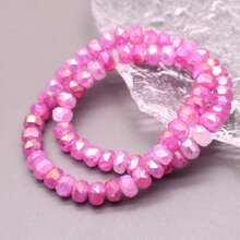 20 Stücke/Beutel 6x8mm facettierte Glasperlen in Macaronfarben für Schmuckherstellung, Sommerfarben, DIY Halskette, Handyketten, Raumperlen