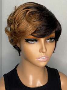 小波浪小精靈髮型假髮劉海假髮6英寸1B30短假髮漸層顏色 - S1/30 - 查看 1