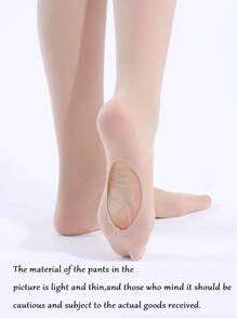 4 Pairs Solid Color Children's Dance Tights, Lightweight Stirrup Pantyhose With Open Toe, Suitable For Summer