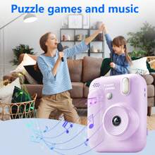 Kids Camera Instant Cameras That Print Photos,3-12 Year Old Girl Birthday 1080P HD Kids Digital Camera For Girls, Gifts Toy Camera For Kids With Print Photo Paper, Ideal Kids Toys Gifts For Boys & Girls 6-14 Age With 4 Rolls Print Paper,For 3 4 5 6 7 8 Year Old Girls Boy
