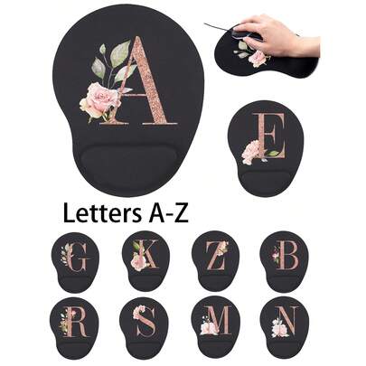 1个符合人体工学的EVA腕托垫，防滑记忆海绵鼠标垫，舒适亲肤桌面支撑垫，适用于办公电脑，舒适电脑笔记本鼠标垫，返校季必备