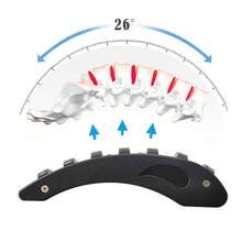 1 Stück stabiler Rücken-Strecker Massagegerät, tragbare Taille Stützmassage Platte, Yoga Lendenwirbelstütze Dehnungsplatte, Körpermuskel Entspannungsmassagegerät, Rücken- und Nackenunterstützung Strecker Massagegerät, Rückenöffner, Rückenstrecker für Büro, Alltag, Reise, Yoga