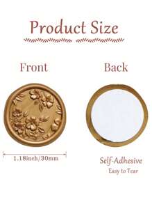 10/30/50/100 Wax Seal Stickers, Wedding Invitation Envelope Seal Stickers, Self- Adhesive Antique Gold Stickers, Perfect For Invitation, Envelopes, Gift Wrapping, Party, Christmas - Bronze - View 29