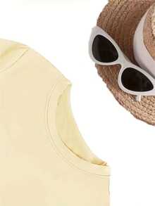 Floral Printed T-Shirt Blouse 100% Cotton Casual - 米色 - 查看 2