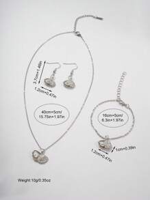 1pc Fashion Simple Micro-Inlaid Zirconia Faux Pearl Shell Necklace, Elegant Ocean Series Shell Shaped Faux Pearl Pendant Necklace, Ideal Gift For Girlfriend On Valentine's Day - Silver - View 9