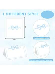 50 piezas Tarjetas de mesa con lazo rosa, tarjetas de nombre de estilo carpa con lazo lindo, tarjetas de asignación de asientos en blanco, suministros de decoración de mesa de fiesta de cumpleaños para decoración de mesa de fiesta de cumpleaños, regalos, decoraciones de graduación, cumpleaños, decoraciones de fiesta, decoraciones de boda, verano, playa, regreso a la escuela, útiles escolares, decoración de habitación