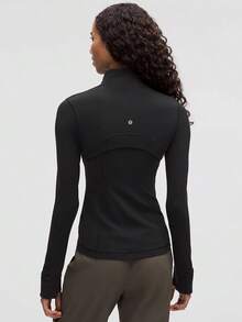 Define Jacket Nulu -For Yoga Gym Running-Sweat-Wicking-Yoga-All Seasons Sport-Spring/Summer-Autumn/Winter-Back To School - Black/Gold/Gold - 查看 3
