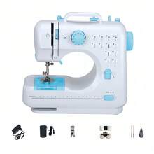 Electric Sewing Machine With 12 Stitches - Household Double Thread Sewing Machine, EU 220V, Blue - Versatile Features For Creative Sewing Projects