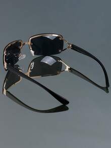 Kính mát thời trang gọng lớn Y2g Retro mới cho nam nữ không gọng đơn giản, phong cách Punk, cá nhân hóa, tiệc tùng, đường phố, chụp ảnh, sàn diễn thời trang - Nhiều màu - Xem 3