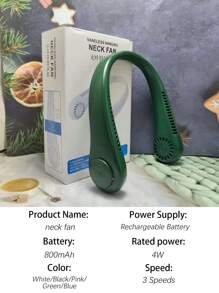 AIRPROSSING 1pc Neck Hanging Fan, Portable Bladeless Neck Fan With 5 Adjustable Speeds And LED Display, Suitable For Students, Office, Outdoor Travel, Perfect Gift