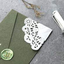 Openwork Lace Scrapbook DIY Decoration Material Paper Random Delivery - White - View 5