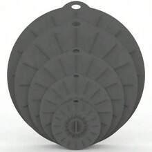 5 件可重复使用硅胶微波炉防溅盖,耐热厨房配件,适用于碗、杯、锅、炉灶 - 无需电力,多用途 - 灰色 - 查看 6