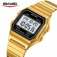 Skmei SKMEI 2465 Luxury Man Digital Watch Clear Stainless Steel Band Rectangle Digital Display Small Business Wristwatch