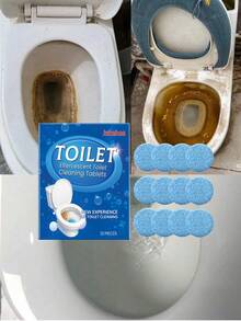 Toilet Cleaning Tablets - Effervescent Descaler, Deep Cleaning For Toilet & Bathroom, Deodorizer Cleaner, Cleaning Tool Toilet Cleaner Effervescent Tablets