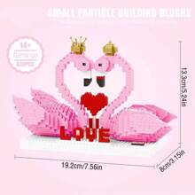 1 Set Rose Flower Bouquet Building Blocks Toy, Small Particles Assembly Blocks, 3D Toy, Valentine's Day Gift For Friends And Family, Rose Flower Gift, Adult And Teenager Building Blocks Toy