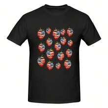 Strawberry S Shirt 4th Of July Strawberry  Red White And Blue An Clothes Fourth Of July Shirt Graphic S Summer7 - 黑色4 - 查看 1