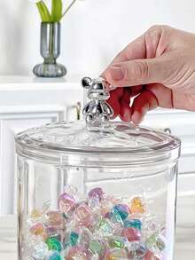 Reusable Plastic Food Storage Containers With Airtight Lids, Suitable For Kitchen And Pantry, Cute Snack, Coffee, Rice, Tea Storage Boxes, Multiple Sizes Available - Clear - View 7