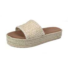 Sandals For Women Wedge Bohemian Slide Lightweight Summer Beach Shoes - Màu Khaki - Xem 3
