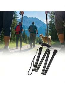 1 st justerbara promenadkäppar i aluminium - hopfällbar och lätt resestav med ergonomiskt handtag och halkfri gummispets, hopfällbar för seniorer/vandring/daglig användning - mobilitetshjälpmedel, stöd för äldre, vandringsstav, nödvändigt för flygplatsresor, hopfällbar käpp, lätt promenadstav, resetillbehör, presentidé för seniorer! - Enkel version - Visa 4