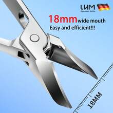 Cortador de Unha Encravada Bico de Águia com Abertura de Mandíbula Larga Biselada, Cortador de Unhas dos Pés com Lâmina Curva Inclinada do Podologista