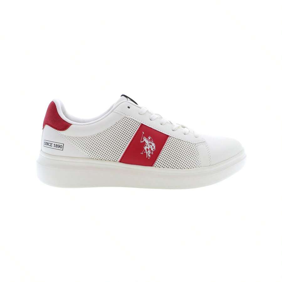 U.S Polo ASSN George 002 Men's Sneakers White / Red GEORGE004 - White - View 1