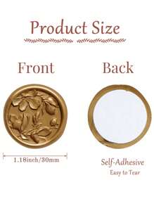 10/30/50/100 Wax Seal Stickers, Wedding Invitation Envelope Seal Stickers, Self- Adhesive Antique Gold Stickers, Perfect For Invitation, Envelopes, Gift Wrapping, Party, Christmas - Bronze - View 27