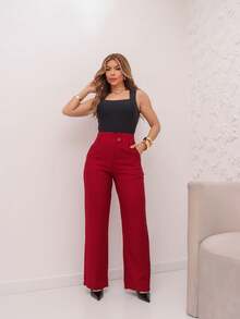 YING ZI Marrant Tailored Dress Pants - Redwood - View 1