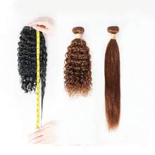缅甸卷发人发束 3c4a 水波 14 英寸一束螺旋卷发末端原始缅甸卷发束适合女性人发快速编织束自然黑色 - 黑色 - 查看 8