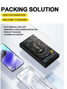 Privacy Tempered Glass Screen Protector For IPhone 13.14. Series Shockproof Fingerprint Proof Phone Protective Film, Phone Accessories, Boyfriend Gift, Best Friend Gifts, Phone Screen Protectors(High)Autumn Promotion, New Arrivals In Autumn - High - View 7