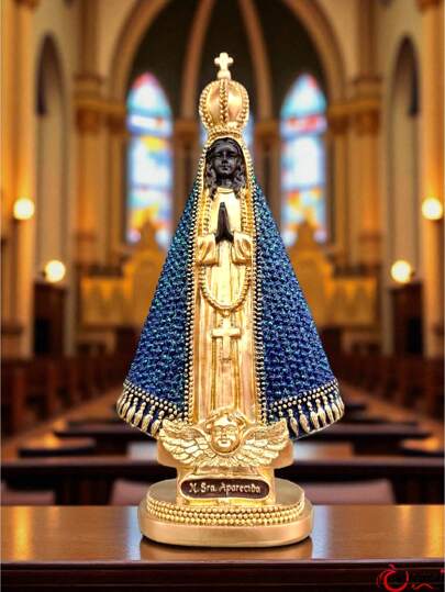 Enfeite de resina de Senhora Aparecida 23cm