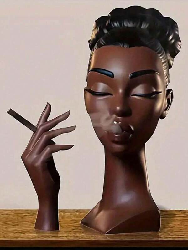 1pc Head Portrait Incense Burner, Human Face Incense Burner Room Decoration, Incense Holder Suitable For Bedroom, Living Room, Relaxing Resin Incense Burner, Home Decor Ornaments, Perfect Holiday Gift