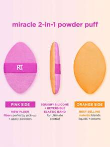 Real Techniques Precision Perfection Duo, Viral Kitten Paw Concealer Brush & Dual-Sided Powder Puff For Powder & Foundation, Travel Friendly Makeup Brush Set, Cruelty-Free, 2 Pieces Set,Brush Set,Makeup Brush Kit,Make Up Brush Set,Make Up Set Complete,Makeup Brush Set,Complete Makeup Kit,Brush Kit,Brushes Makeup Set,Makeup Gift Set,Set - Hot Pink - View 5