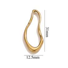 5 件不锈钢 18K 镀金简约镂空框架吊坠链扣和项链连接器 DIY 珠宝制作用品日常佩戴不锈钢吊坠 - 邊框吊墜 - 查看 13