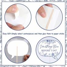 24pcs "Blue Theme" Photography Props, Suitable For Bridal Shower, Bachelorette Party, Wedding, Engagement Party, And "Eve Of Wedding" Themed Bridal Shower Decor - Multicolor - View 5