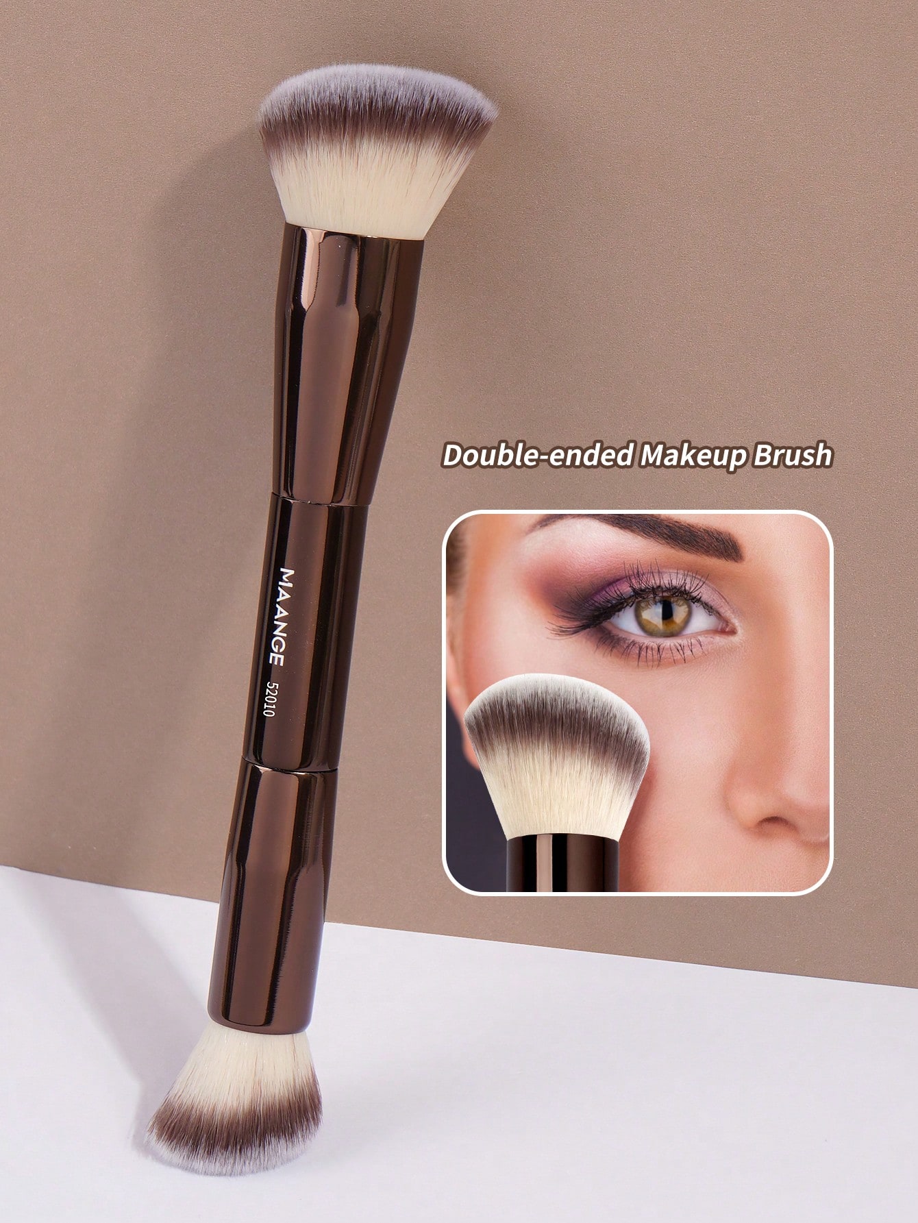 MAANGE 1/2/3/10 قطعة مجموعة فرش مكياج ذات رأسين لت...